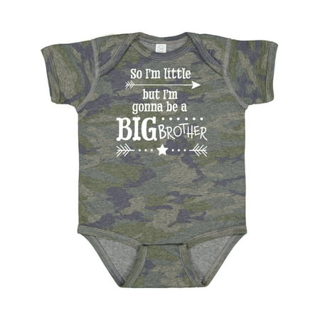 

Inktastic So I m Little but I m Going to Be a Big Brother Gift Baby Boy Bodysuit