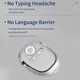 thumbnail image 3 of 109 Languages Language Translator Device, BT4.0 Two Way APP Voice Input Voice Translator, Aluminum Alloy Material Real Time Voice Translation for Travel Business, 3 of 7