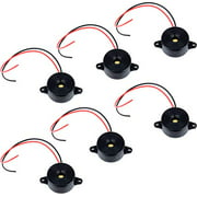 6 Pack 3-24v Piezo Electric Tone Buzzer Alarm dc 3-24 v for Physics Circuits Continuous Sound
