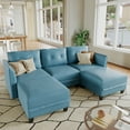 thumbnail image 1 of LLappuil Modular Sectional Sofa, 5 Seat Modular Sectional Sofa with Storage, Faux Leather Waterproof Sofa for Living Room, 1 of 8