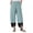 Green, variant on Lenpel Corduroy Capri Pants for Women Fall Soft Comfy Elastic High Waisted Casual Trousers Loose Lounge Pants