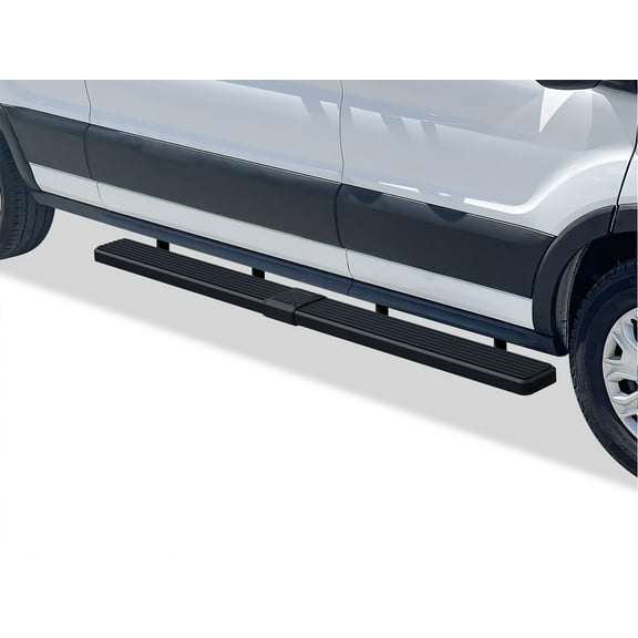 APS Running Boards 6 inches Matte Black Compatible with Ford Transit 2015-2025 Full Size Van 3-Door (Exclude 2022-2025 E-Transit) Stainless Steel (Nerf Bars Side Steps Side Bars)