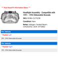 thumbnail image 2 of Headlight Assembly - Compatible with 1991 - 1994 Oldsmobile Bravada 1992 1993, 2 of 2
