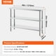 thumbnail image 2 of Mesa de preparación de alimentos de acero inoxidable VEVOR, 14 x 48 x 34 pulgadas, mesa de trabajo de cocina comercial, con 2 estantes inferiores ajustables, mesa de preparación resistente, 2 of 9