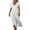 White, variant on Summer Long Dress Womens Plus Size Linen Flowy Boho Dresses Short Sleeve V Neck Casual Beach Maxi Sundress (3XL, White)