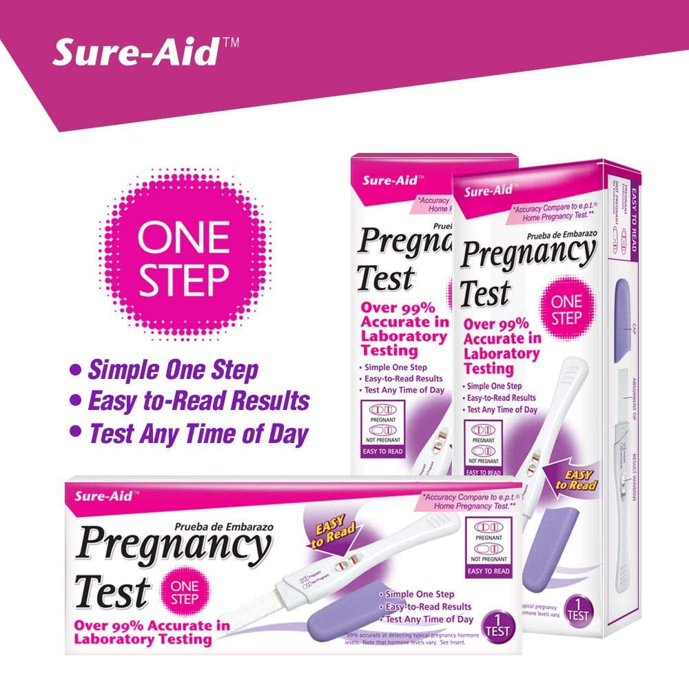 Sure-Aid Pregnancy Test One Step 2pk 