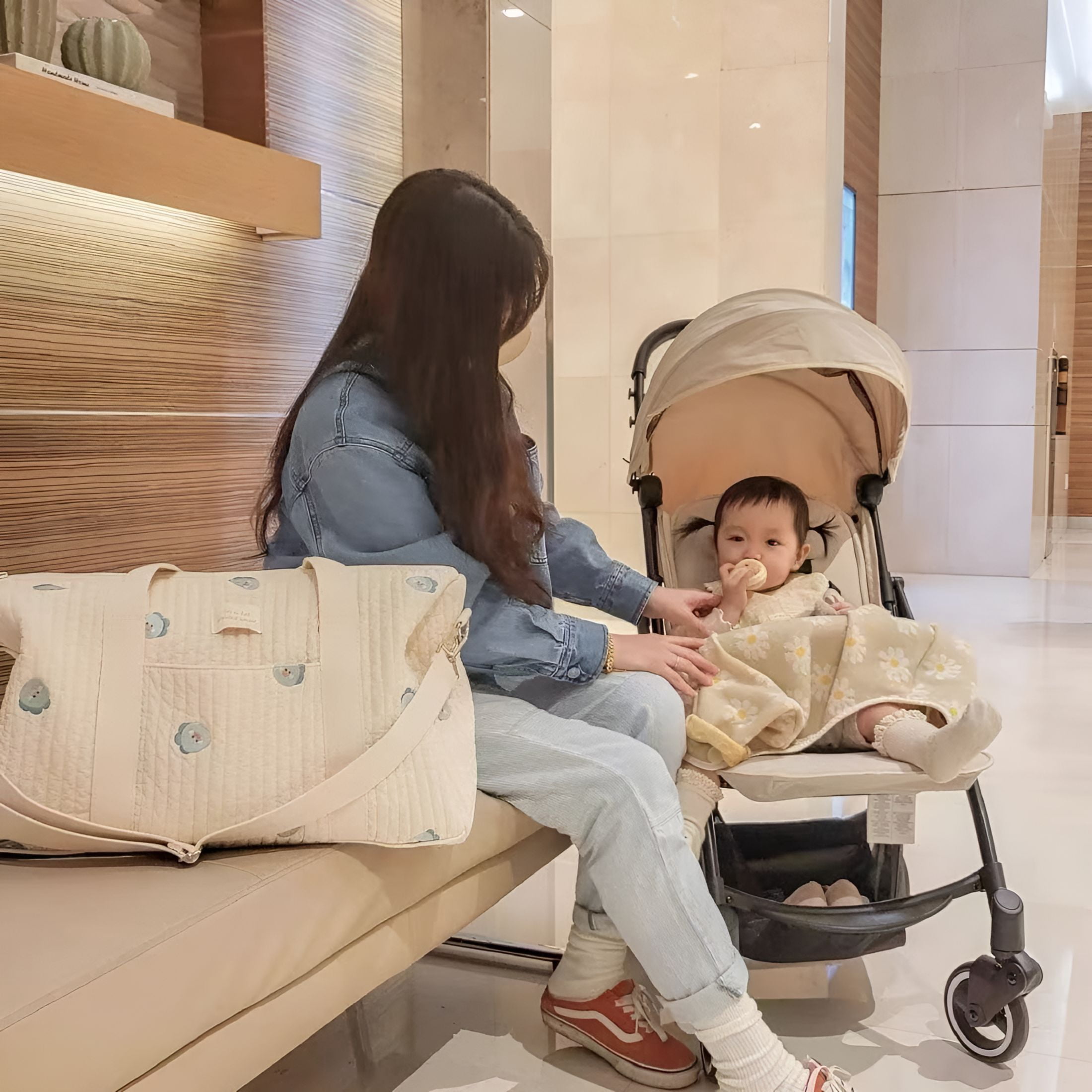 GASTROPOD 2026 New Large Maternity Bag for Baby Diaper,Hospital,Travel,Outings,For Baby Diaper Maternal Mommy Bag Quilted Nappy Maternity Packs Toiletry Labour Luggage Bag Mom Travel Tote(Olive)