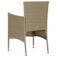 thumbnail image 5 of vidaXL 4x Garden Dining Chairs Poly Rattan Outdoor Balcony Dinner Multi Colors, 5 of 9