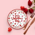 thumbnail image 4 of Wdhugt 2024 Valentines Day Party Supplies Tableware Set - 20 Set Heart and Love Disposable Dinnerware for School Office Home - 9-Inch Plate, 4 of 6