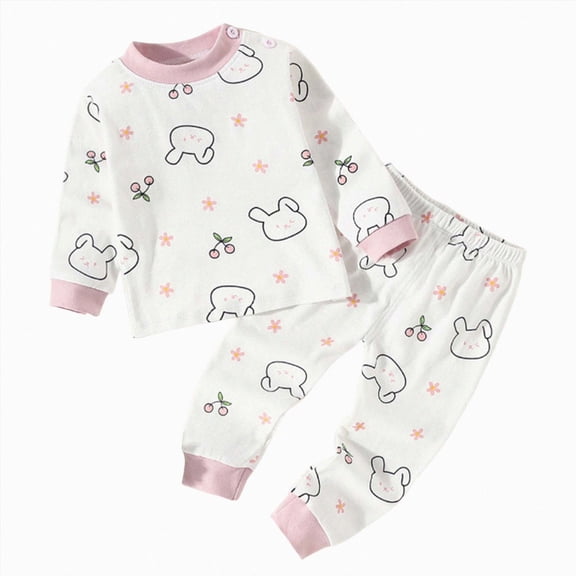 Kids' And Toddler Cotton Henley Long Sleeve Top and Pants Gymmies Pajama Set 6-12 Months 12-24 Months 2t 3t 4t 5t 6t 7t 8t 9t Children(Light Pink,4-5 Years)
