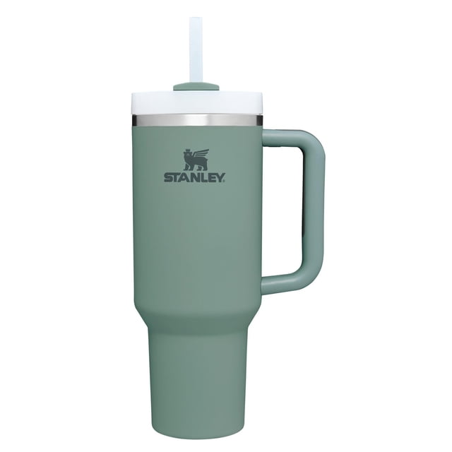 Stanley - Vaso de acero inoxidable aislado al vacío con tapa y popote para agua, té helado, café, licuados y más, lila, 40oz