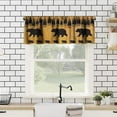 thumbnail image 2 of Black Bear Curtain Valance,Rustic Farm Cute Bear Forest Silhouettes Blackout Window Valances,Vintage Cabin Short Topper Curtain for Home Living Room Cafe Kitchen Bedroom,54x18in, 2 of 6