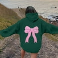 thumbnail image 7 of Yuanlong Womens Hoodies Oversized Pink Bow Graphic Long Sleeve Hooded Sweatshirts Spring Stylish Fashion Comfort Clothes, 7 of 7