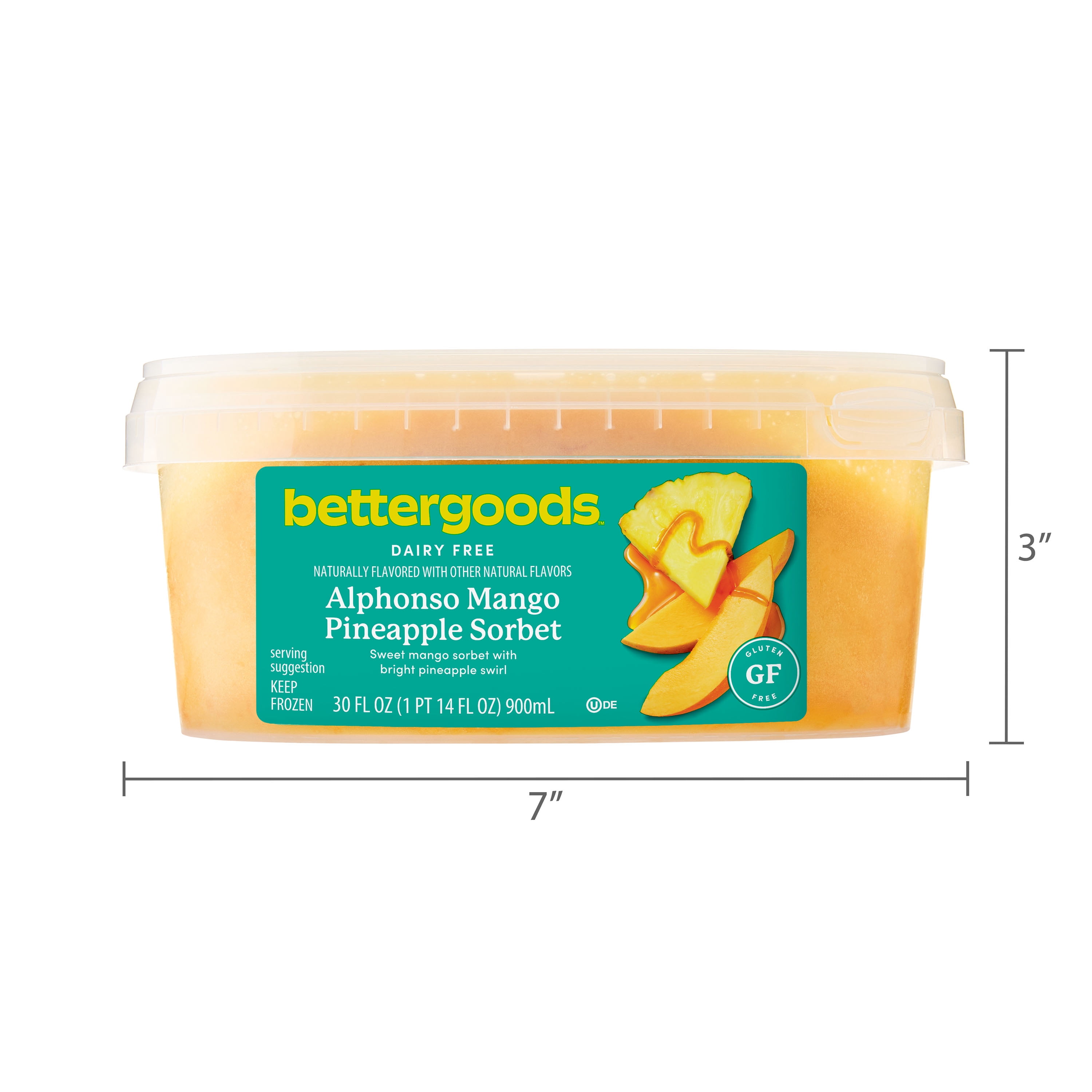 bettergoods Alphonso Mango Pineapple Sorbet, 30 fl oz (Frozen)
