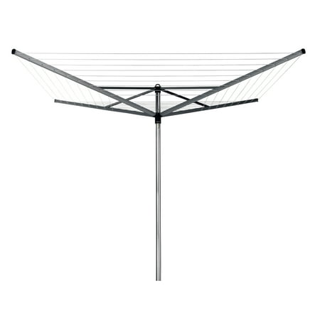 Brabantia Topspinner 164 ft Outdoor Dryer + Ground Spike Metallic Gray