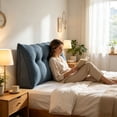 thumbnail image 4 of Headboard Pillow Triangular Bedside Cushion Bed Sofa Backrest Support Reading Pillow, Headboard Pillow for Sitting Up Reading or Working, 4 of 4