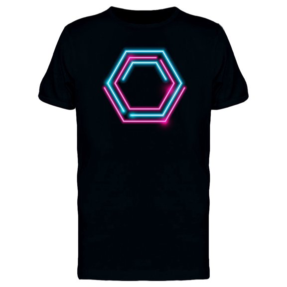 Cool Hexagon Futuristic Doodle Tee Men's -Image by Shutterstock