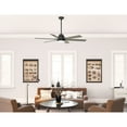 thumbnail image 3 of Hunter 60 inch Indoor Ceiling Fan with LED Light and Remote Control - Black Smart Ceiling Fan, Standard Mount, 6 Blades, For Bedroom or Living Room, Quiet - Gravity 51951, Matte Black, 3 of 17