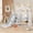 Gray, variant on KORIMEFA 4-in-1 Kids Slide and Swing Set, Indoor and Outdoor Playground Toddlers 1-4 Years, Includes Slide, Swing, Basketball Hoop, and Climber