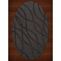 Dalyn Dover Area Rug DV10 Dv10 Ash Swirls Waves 3' x 5' Oval