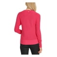 thumbnail image 2 of DKNY Womens Pink Twist Front Long Sleeve Jewel Neck Sweater Size: XL, 2 of 4