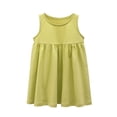 thumbnail image 1 of Nmmacb Robes à Bretelles Spaghetti pour Petites Filles 2-10 Ans Robes Midi Sans Manches pour Tout-Petits Filles Été Décontracté Robe d'Été Ligne A, 1 of 9