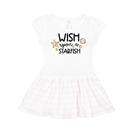 

Inktastic Summer Wish Upon a Starfish Seashells Gift Toddler Girl Dress