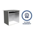 thumbnail image 6 of Absco Woodstore 4' x 2.5' x 3.7' Metal Storage Shed - Woodland Gray, 6 of 10