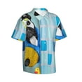 thumbnail image 2 of Disketp Hawaiian Shirts For Men,French Bulldog Dog In A Bathtub Print Mens Casual Short Sleeve Button Down Shirts Beach Shirt, 2 of 8