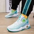 thumbnail image 6 of Elecsop Mens Basketball Shoes Breathable High Top Fashion Printed Athletic Sneakers, Green, 6 of 8
