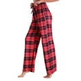 thumbnail image 4 of Domuza Pajamas Pants Women Casual Comfy Soft Straight Leg Stretch Waist Pjs Trousers Funny Graphics Loose Fit Lounge Sleepwear Red XL, 4 of 5