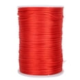 thumbnail image 1 of Cordón de satén trenzado de nailon rojo de 6,5 cm para manualidades de joyería con nudos chinos, 1 of 8