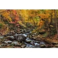 thumbnail image 2 of Galloimages Online 24x17 Gold Ornate Wood Framed with Double Matting Museum Art Print Titled - Tremont Stream Watercolor, 2 of 4