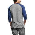 thumbnail image 2 of Hat and Beyond Men's 3/4 Sleeves Raglan Cotton Baseball Jersey T-Shirt, 2 of 6
