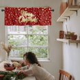 thumbnail image 6 of Merry Christmas Red Kitchen Valances for Windows 42x18 Inch Kitchen Curtains Valances Rod Pocket Xmas Snowflakes Polka Dot New Year Bathroom Window Valances for Window Treatment Decor, 6 of 6