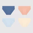 thumbnail image 5 of Girls Hanes 4-Pack Seamless Bikini Underwear, 4-Way Stretch, 5 of 6