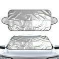 thumbnail image 1 of Oliegs Heated Blanket 360​​ All Weather Sun And Ice Shield All Season Sun And Ice Shield Flip Up Windshield Protector For Any Car Heat And With Panel Chocolate, 1 of 4