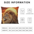 thumbnail image 5 of COMIO  Lion Pillow Case Animal African Savannah Sunset Cloud Throw Pillow Cover Decorative Square Cushion Canvas for Women Men Sofa Bed, 5 of 5