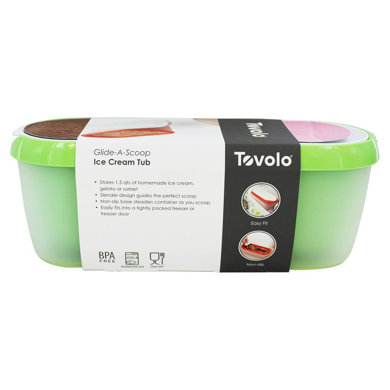 Tovolo Ice Cream Tub, 1.5 Quart, Red