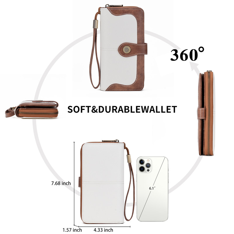 FALAN MULE Women's RFID Blocking Bifold Leather Wallet photo 6