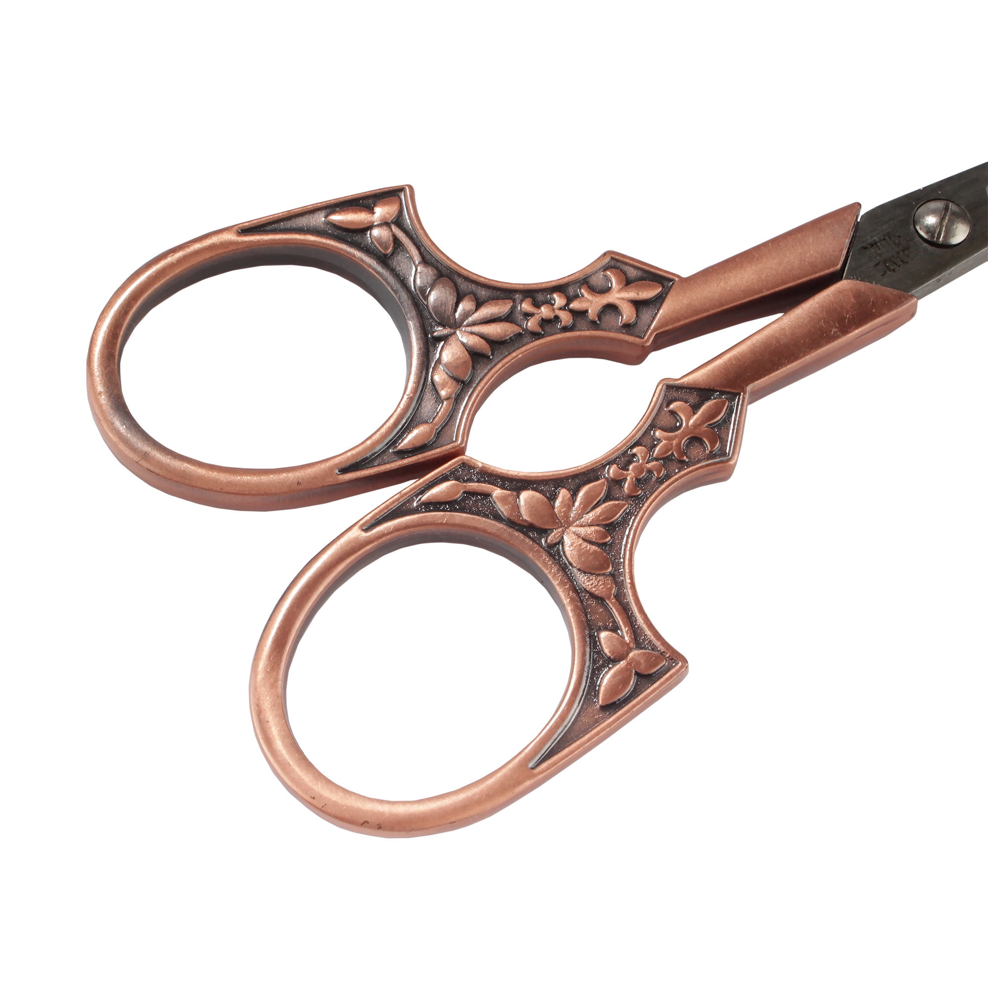 JubileeYarn Heirloom Craft Embroidery Scissors w/ Decorative Cast Antique Look Handles - Copper