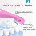 thumbnail image 4 of Usb Recharable Silic Sonic Toothbrush Electric Care Dental Teeth Deep Cleaning Tooth Brush 20#814, 4 of 5