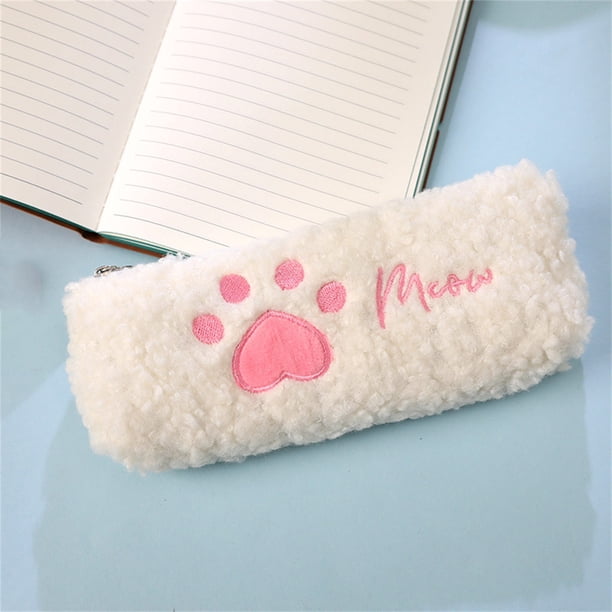 Estuche para Bolígrafos con Forma de Corazón y Garra de Cordero, Muy Bonito, Ideal para Empezar El Curso, Gran Capacidad para Guardar Bolígrafos.