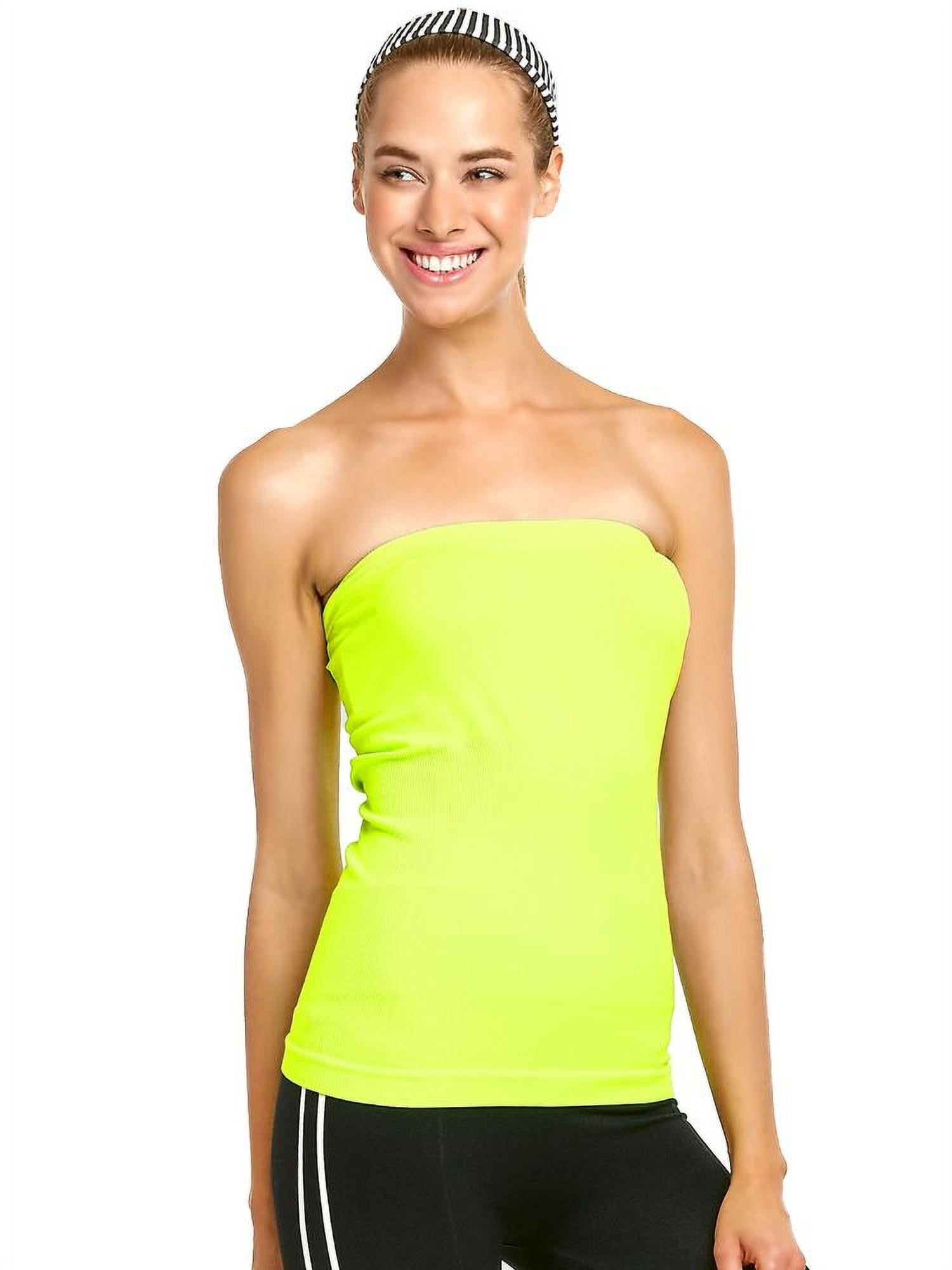 Neon yellow tube top new arrivals
