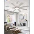 thumbnail image 4 of Zardon 62" Nickle Modern Ceiling Fan with Light and Remote Control, Reversible Quiet DC Motor, Bright LED Light, 6-Speed, Timer for Bedroom, Living Room, 4 of 8