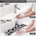 thumbnail image 5 of Cow Skin Print and Stylish 2PCS Faucet Absorbent Mat Kitchen Faucet Sink Splash Guard Microfiber Cloth Faucet Splash Catcher Water Absorbent Mat Behind Faucet, Faucet Mat for Kitchen Sink 30x5in, 5 of 7
