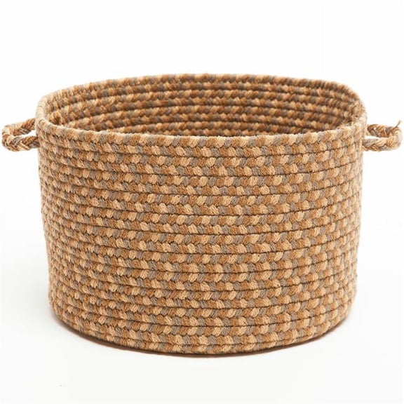 Rhody Rug TR52B010X008 10 x 8 in. Twin River Basket, Natural & Multi Color