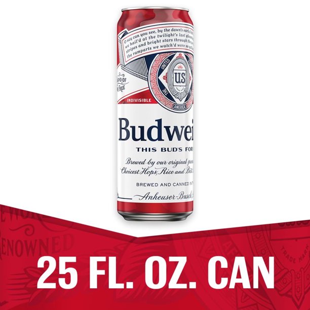 Budweiser Beer 25 Fl Oz Can Walmart Com Walmart Com