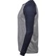 thumbnail image 2 of Tee Jay - Camiseta de Jaspeado Béisbol para Hombre (Gris, Marino), 2 of 4