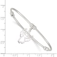 thumbnail image 4 of Sterling Silver Bead With Angel Stretch Bangle Bracelet (7 X 2) Made In China qb464, 4 of 6